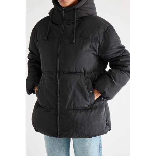 Doudoune À Capuche - Noir Femme Xs (Fr) Noir