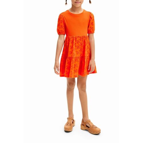 Robe En Broderie Anglaise - Rouge Femme 3_4
