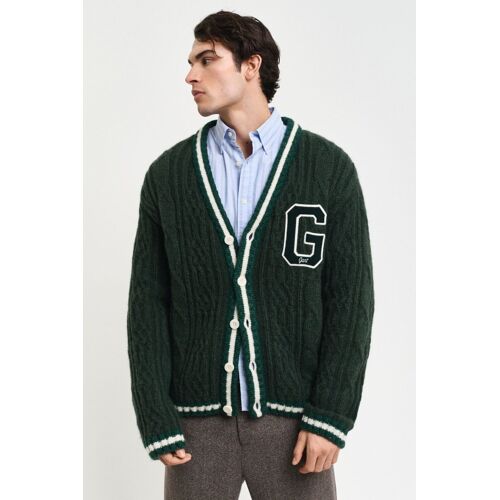 Gilet Relaxed En Laine - Vert Foncé Homme L (Fr)