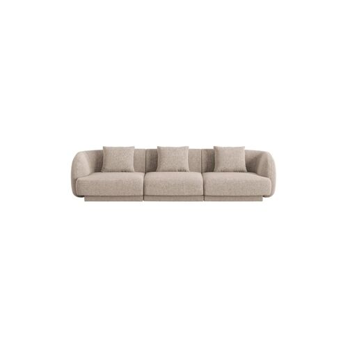 Canapé Tulum - Beige - 3 places - En polyester - Toucher soie Beige