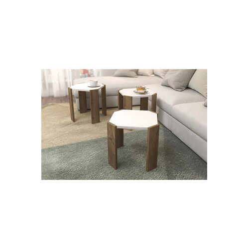 3 tables gigognes Lori - 44,5 x 41 x 44,5 cm