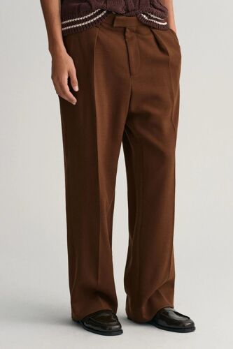 Pantalon En Laine - Marron Foncé Homme 56 (Fr) Marron