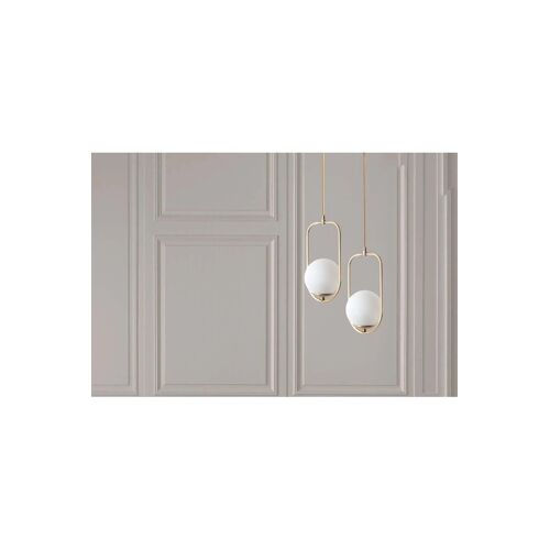Suspension Ahu - Doré Et Blanc - 2 X 60 W
