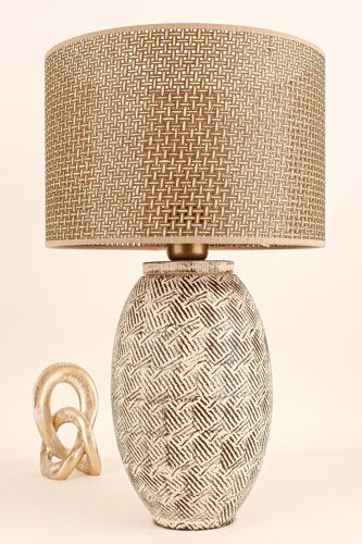 Lampe De Table En Céramique - Marron - 40 W
