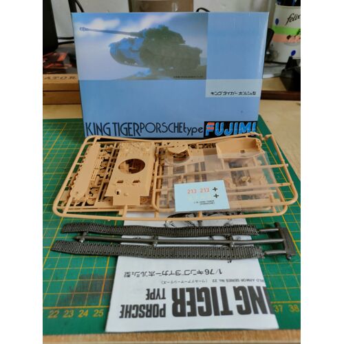 Maquette Char Fujimi 1/76 : King Tiger Tourelle Porsche-Fujimi