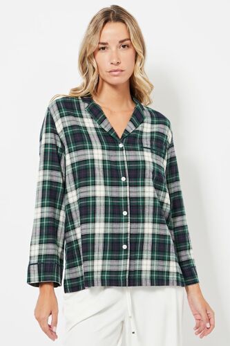Chemise De Pyjama - Vert Femme L Vert
