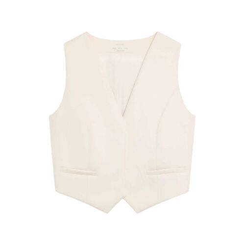 Gilet De Costume - Ecru Femme S/ Blanc