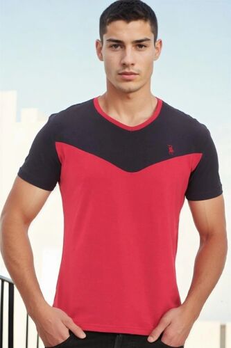 T-Shirt - Noir Et Rouge Homme Xl