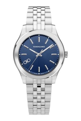 Montre À Quartz En Acier - Argenté Et Bleu Bleu/Argenté