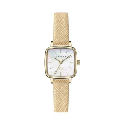 Montre À Quartz En Polyuréthane - Beige Et Doré Beige/Doré