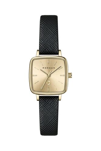 Montre À Quartz En Polyuréthane - Noir Et Doré Noir/Doré