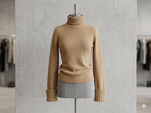 Pull Col Roulé Marron Taille 34-36 La Redoute