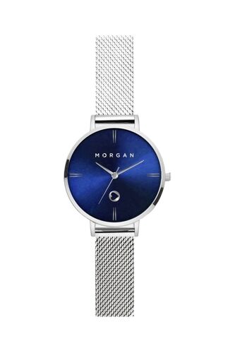 Montre À Quartz En Acier - Argenté Et Bleu Bleu/Argenté