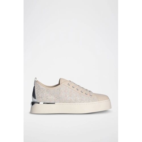 Baskets En Cuir Pretty Beige Beige/argenté