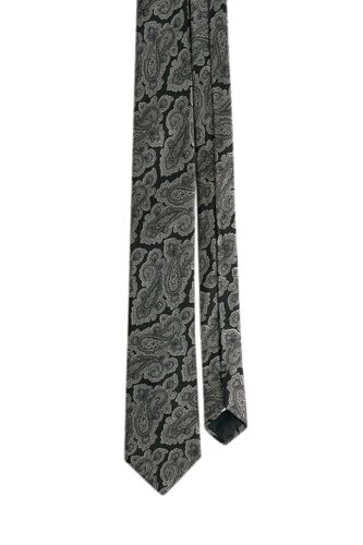 Cravate En Soie - Noir One, Size (Fr) Noir/Gris