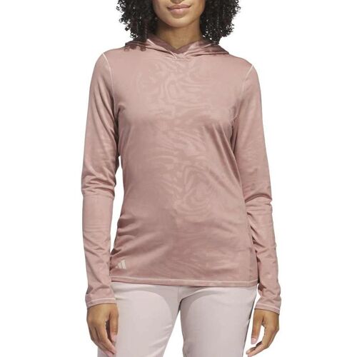 Sweat De Golf À Capuche Ultimate365 Emboss - Rose Femme Xs (Us)- Blanc/Rose