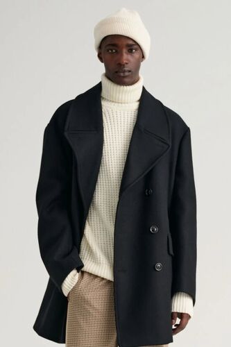 Caban En Laine - Noir Homme Xs (Fr) Noir