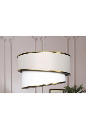 Suspension - Crème Et Doré - 30 X20 X 70 Cm - 5-9 W