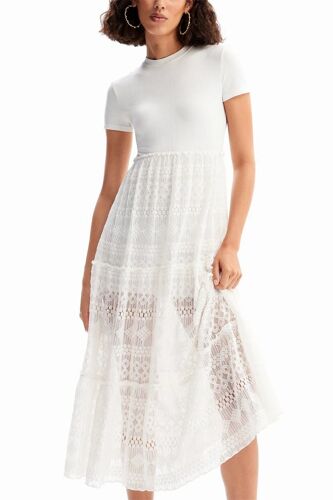 Robe Longue - Blanc Femme Xl Blanc