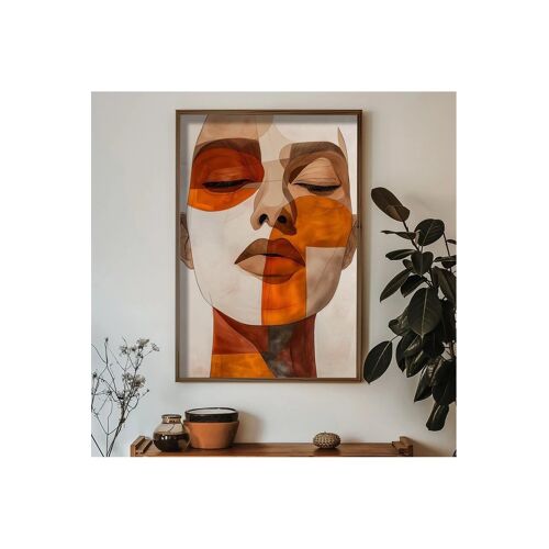 Peinture décorative encadrée en MDF Marguerite2 - 50 x 70 cm
