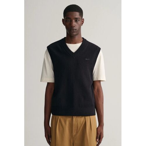Pull Relaxed En Laine Sans Manches - Noir Homme Xl (Fr) Noir