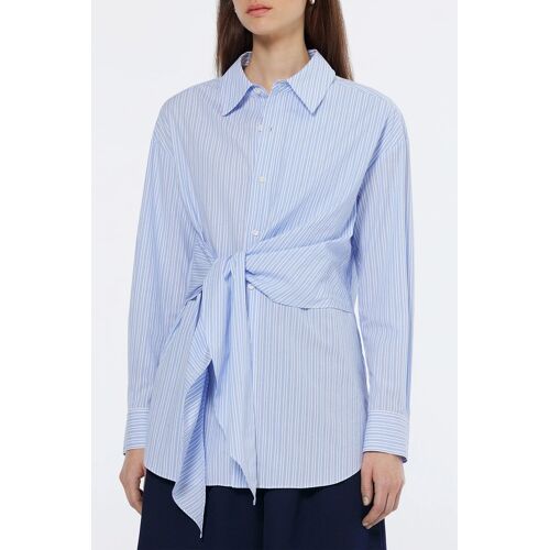 Chemisier Noué - Bleu Clair Et Lanc Femme 36 (Fr)