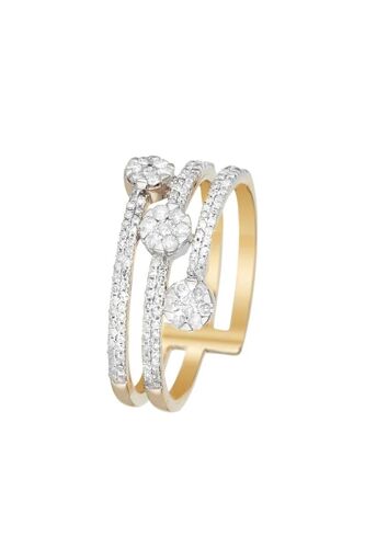 Bague 3 Millions De Baisers - Or Jaune Et Diamants Femme 48 Blanc/Jaune/Doré