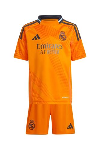 Maillot Et Short De Football Real Madrid - Orange Homme Enfant (3 Ans Et +) Blanc/Noir/Orange