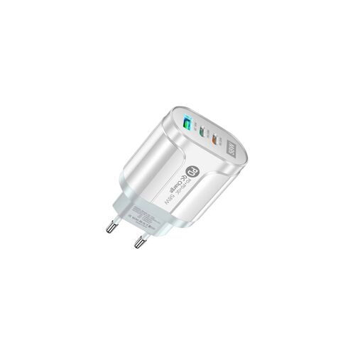 Chargeur Secteur 58W USB Quickcharge 3.0 / Double Power Delivery USB Type-C EkoBlanc