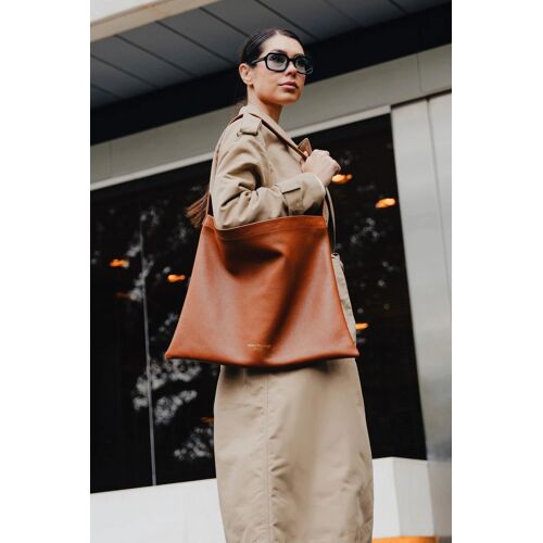 Sac porté épaule en cuir Ori - Camel