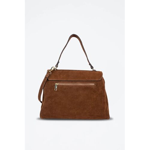 Sac porté épaule en nubuck - Marron