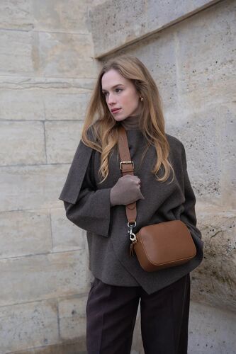 Sac bandoulière en cuir - Camel