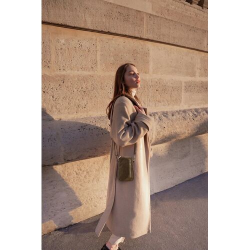 Sac bandoulière en nubuck - Taupe