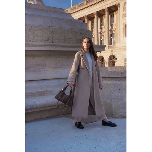 Sac porté épaule en nubuck - Taupe
