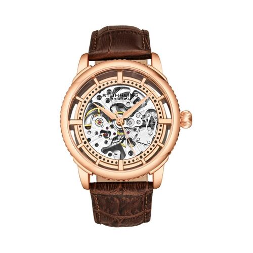 Montre Automatique En Cuir Legacy - Marron Et Doré Rose