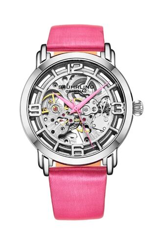 Montre Automatique En Cuir Legacy - Rose Et Argenté