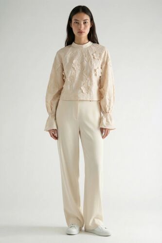 Blouse En Ramie - Ecru 38 (Eu)