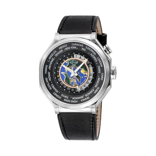 Montre À Quartz En Cuir Marchese - Noir Et Argenté