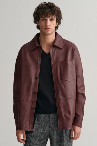 Chemise En Cuir - Bordeaux L