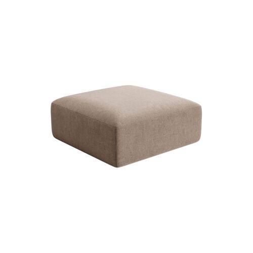 Pouf Campi - Beige foncé - Toucher velours Beige
