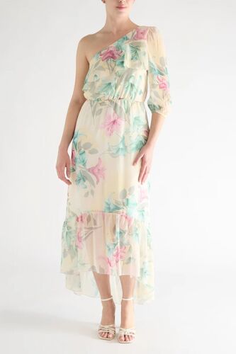 Robe Longue - Jaune Femme Xs Vert/Jaune/Rose