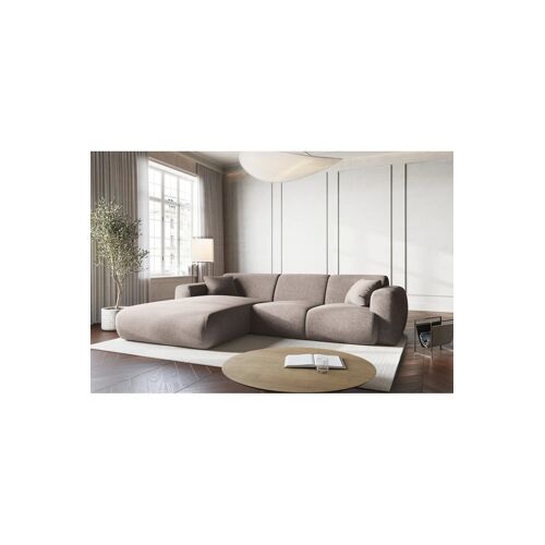 Canapé d¿angle gauche Nolio - Beige - 4 places - En polyester - Toucher soie Beige