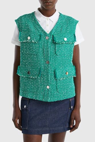 Gilet Sans Manches - Vert Femme S Vert