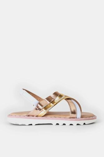 Chaussures Sandales Doré Et Blanc Blanc/rose/doré