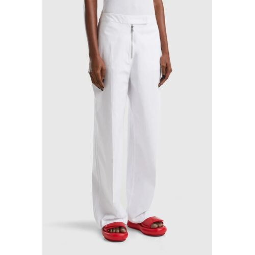 Pantalon Wide Legs - Blanc Femme 44 (It) = 40 (Fr) Blanc