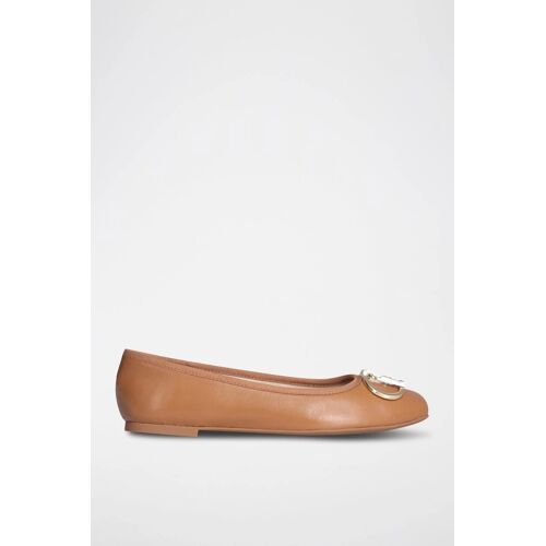 Ballerines En Cuir De Mouton Dafne Beige Beige/doré