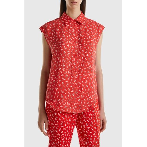 Chemisier En Lin - Orange Femme S Orange