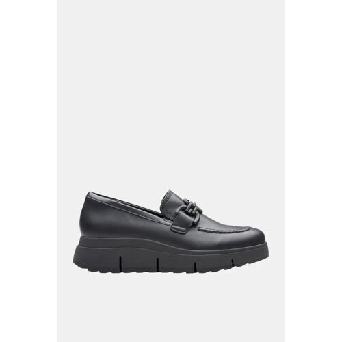 Chaussures Mocassins Compensés En Cuir Loriini Izzy Noir M Noir
