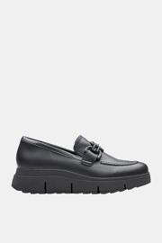 Chaussures Mocassins Compensés En Cuir Loriini Izzy Noir M Noir