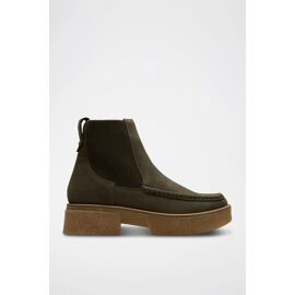Chaussures Bottines Chelsea En Nubuck Linoso Top Kaki M Vert